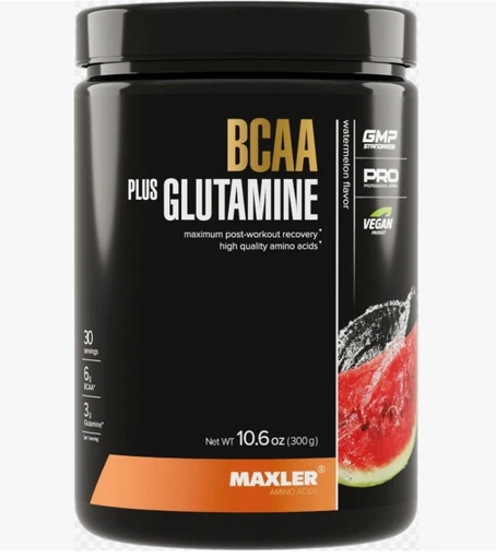 Maxler BCAA plus Glutamine 300г - арбуз